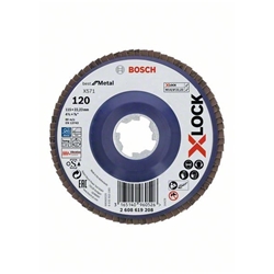 Bosch X-LOCK Fächerschleifscheibe, X571, Best for Metal, gerade, Ø: 115mm, K 120, 1 Stk Nr. 2608619208