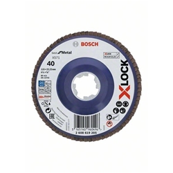 Bosch X-LOCK Fächerschleifscheibe, X571, Best for Metal, gerade, Ø: 115mm, K 40, 1 Stk Nr. 2608619205