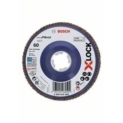 Bosch X-LOCK Fächerschleifscheibe, X571, Best for Metal, gerade, Ø: 115mm, K 60, 1 Stk Nr. 2608619206