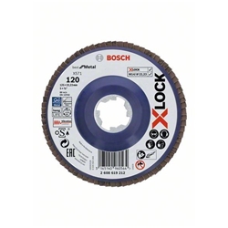 Bosch X-LOCK Fächerschleifscheibe, X571, Best for Metal, gerade, Ø: 125mm, K 120, 1 Stk Nr. 2608619212