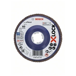 Bosch X-LOCK Fächerschleifscheibe, X571, Best for Metal, gerade, Ø: 125mm, K 60, 1 Stk Nr. 2608619210