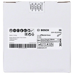 Bosch X-LOCK Fiberscheibe, 115mm, K 36, Sternloch, R780 Best for Metal + Inox Nr. 2608619177