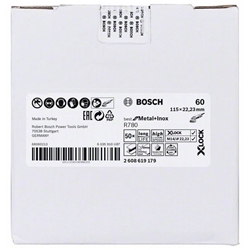 Bosch X-LOCK Fiberscheibe, 115mm, K 60, Sternloch, R780 Best for Metal + Inox Nr. 2608619179