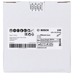 Bosch X-LOCK Fiberscheibe, 125mm, K 100, Sternloch, R780 Best for Metal + Inox Nr. 2608619187