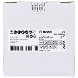 Bosch X-LOCK Fiberscheibe, 125mm, K 36, Sternloch, R780 Best for Metal + Inox Nr. 2608619183