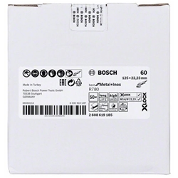 Bosch X-LOCK Fiberscheibe, 125mm, K 60, Sternloch, R780 Best for Metal + Inox Nr. 2608619185