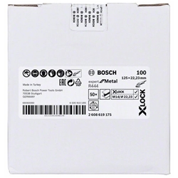 Bosch X-LOCK Fiberschleifscheibe, Ø: 125mm, K 100, R444, EXPERT for Metal, 1 Stück Nr. 2608619175