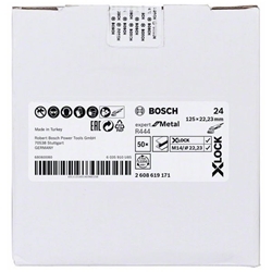 Bosch X-LOCK Fiberschleifscheibe, Ø: 125mm, K 24, R444, EXPERT for Metal, 1 Stück Nr. 2608619171