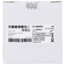 Bosch X-LOCK Fiberschleifscheibe, R574, Best for Metal, Ø: 115mm, K 60, 1 Stk Nr. 2608619155