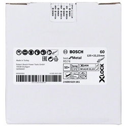 Bosch X-LOCK Fiberschleifscheibe, R574, Best for Metal, Ø: 125mm, K 60, 1 Stk Nr. 2608619161