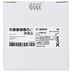 Bosch X-LOCK Fiberschleifscheibe, R574, Best for Metal, Ø: 125mm, K 80, 1 Stk Nr. 2608619162