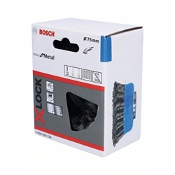 Bosch X-LOCK Topfbürste 75mm, 0,35mm, gezopfter Stahldraht Nr. 2608620726