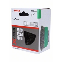 Bosch X-LOCK Topfbürste 75mm, gewellter rostfreier Stahldraht Nr. 2608620728