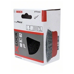 Bosch X-LOCK Topfbürste 75mm, gewellter Stahldraht, für GBR 15 CAG Professional Nr. 2608620725