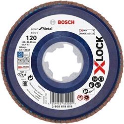 Bosch X-LOCK-Fächerschleifscheibe X551, EXPERT for Metal, K: 120, 115mm Nr. 2608619814