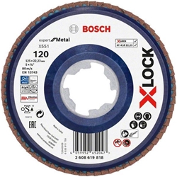 Bosch X-LOCK-Fächerschleifscheibe X551, EXPERT for Metal, K: 120, 125mm Nr. 2608619818