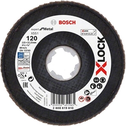 Bosch X-LOCK-Fächerschleifscheibe X551, EXPERT for Metal, K: 120, Scheiben-Ø: 115mm Nr. 2608619810