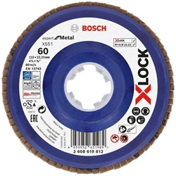 Bosch X-LOCK-Fächerschleifscheibe X551, EXPERT for Metal, K: 60, 115mm Nr. 2608619812