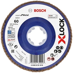 Bosch X-LOCK-Fächerschleifscheibe X551, EXPERT for Metal, K: 60, 125mm Nr. 2608619816
