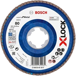 Bosch X-LOCK-Fächerschleifscheibe X551, EXPERT for Metal, K: 80, 125mm Nr. 2608619817