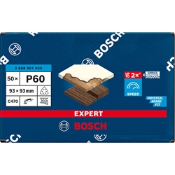 Bosch EXPERT C470 Schleifpapier für Deltaschleifer, 93mm, 6 Löcher, K 60, 50-tlg. Nr. 2608901025