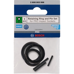 Bosch Haltering und Stift für PRO Impact Steckschlüsseleinsätze, 1/2 Zoll, 6‑tlg. Nr. 2608003066