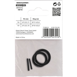 Bosch Haltering und Stift für PRO Impact Steckschlüsseleinsätze, 1/4 Zoll, 4‑tlg. Nr. 2608003064