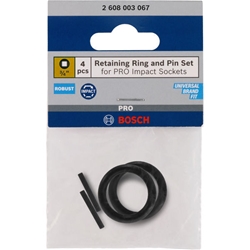 Bosch Haltering und Stift für PRO Impact Steckschlüsseleinsätze, 3/4 Zoll, 4‑tlg. Nr. 2608003067