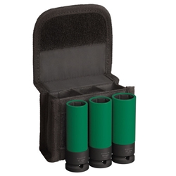 Bosch PRO Impact Socket Set mit PET-Abdeckungen, 1/2 Zoll, extra tief, 3‑tlg. Nr. 2608003033