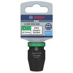 Bosch PRO Impact Socket, 1/2 Zoll, 13mm, Standard Nr. 2608003046