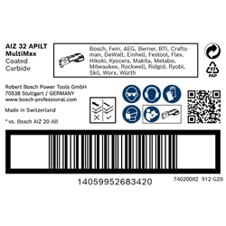 Bosch EXPERT MultiMax AIZ 32 APILT Blatt für Multifunktionswerkzeuge, 25-tlg. Nr. 2608902397