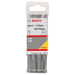 Bosch Hammerbohrer plus-3, 5.5x50x110mm, 10 Stück Nr. 2608831105