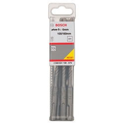 Bosch Hammerbohrer plus-3, 6x100x160mm, 10 Stück Nr. 2608831108