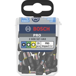 Bosch PRO Impact Mixed Pack,PH2(x5),PZ2(x5),T20(x5),T25(x5),T30(x5), 25mm, 25-tlg. Nr. 2608521U63