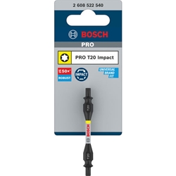Bosch PRO Impact Schrauberbit mit Doppelklingen und Pick and Click-Einsätzen, T20,65mm Nr. 2608522540