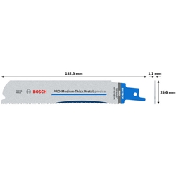 Bosch PRO Medium-Thick Metal precise S937BEF Blatt, 1,1x25x150mm, 25-tlg. Nr. 2608658992