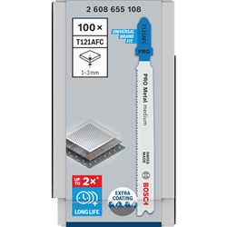 Bosch PRO Metal medium T121AFC Stichsägeblatt, 92mm, 100-tlg. Nr. 2608655108