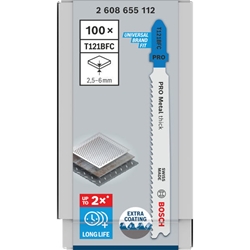 Bosch PRO Metal thick T121BFC Stichsägeblatt, 92mm, 100-tlg. Nr. 2608655112