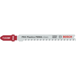 Bosch PRO Plastics PMMA clean T102BF Stichsägeblatt, 92mm, 2-tlg. Nr. 2608655102