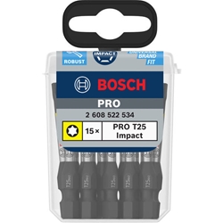 Bosch PRO Torx Impact Bit, T25, 55mm, 15-tlg. Nr. 2608522534