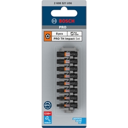Bosch PRO Torx Security Impact Bit, T10H/T15H/T20H/T25H/T27H/T30H/T40H, 25mm, 8-tlg. Nr. 2608521U56