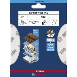 Bosch Schleifblatt ExW480 web, G180 (Inhalt 1 Pack = 2 Stück) Nr. 2608902382