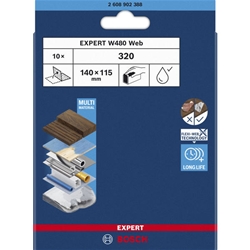 Bosch Schleifblatt ExW480 web, G320 (Inhalt 1 Pack = 10 Stück) Nr. 2608902388