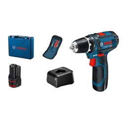Bosch Akku-Bohrschrauber GSR 12V-15, 2 x Akku GBA 12V 2.0Ah Nr. 060186810G