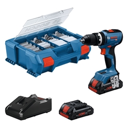 Bosch Akku-Schlagbohrschauber GSB 18V-65, 2 x Akku GBA 18V 4.0Ah, L-Case Pick u. Click Nr. 06019N3307