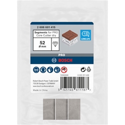 Bosch Segmente für PRO Trockenbohrkrone 52x11,5mm, 1 1/4 Zoll UNC, 3er-Pack Nr. 2608601415