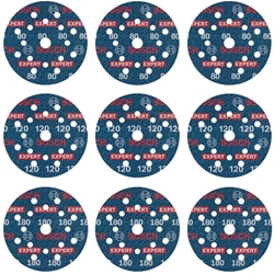 Bosch EXPERT O780 Folienschleifscheiben-Set, 125mm, G80, G120, G180, 9-tlg. Nr. 2608902407