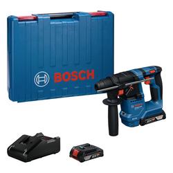 Bosch Akku-Bohrhammer mit SDS plus GBH 18V-18, mit 2 x Akku GBA 18V 2.0Ah + Ladegerät GAL 18V-20 Professional, in L-BOXX Nr. 0611927001
