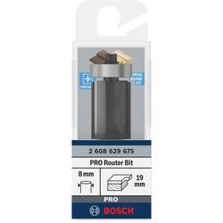 Bosch PRO Bündigfräser mit untenliegendem Führungskugellager, Ø 19xL25,4mm, Schaft 8mm Nr. 2608629675