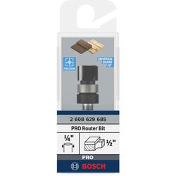 Bosch PRO Bündigfräser, obenliegendes Führungskugellager, Ø 1/2 Zoll x L 3/8 Zoll, Schaft 1/4 Zoll Nr. 2608629685